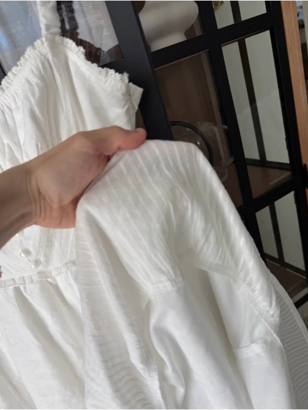 Commense White High-Low Sundress with Ruffle Hem - Picture 8 of 9